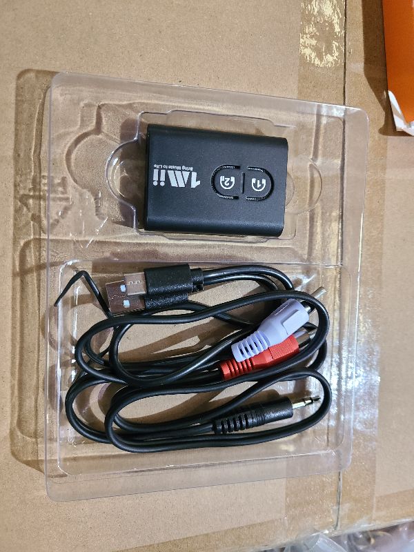 Photo 1 of 1Mii Bluetooth 5.3 Transmitter Receiver for TV to Wireless Headphones, Dual Link aptX Adaptive/Low Latency/HD Audio, Aux Bluetooth Audio Receiver Adapter for Home Stereo, Airplane, Boat, Gym