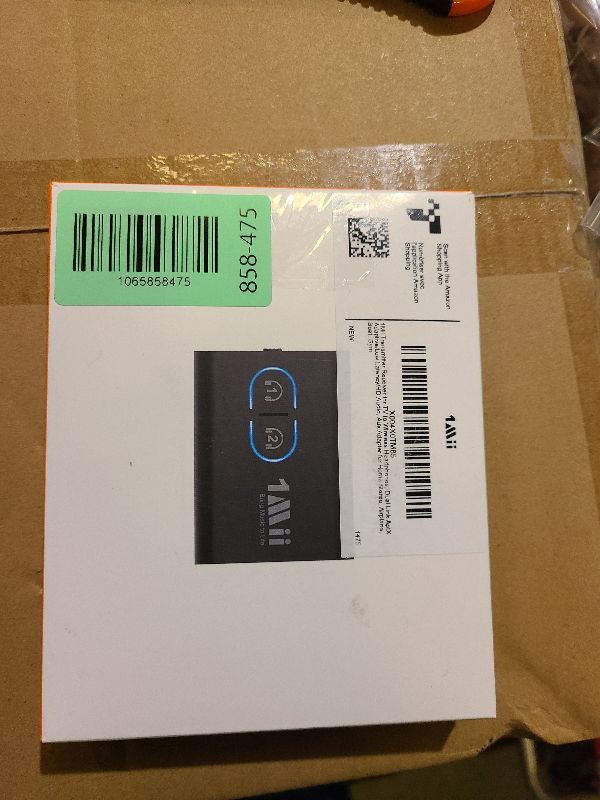 Photo 1 of 1Mii Bluetooth 5.3 Transmitter Receiver for TV to Wireless Headphones, Dual Link aptX Adaptive/Low Latency/HD Audio, Aux Bluetooth Audio Receiver Adapter for Home Stereo, Airplane, Boat, Gym