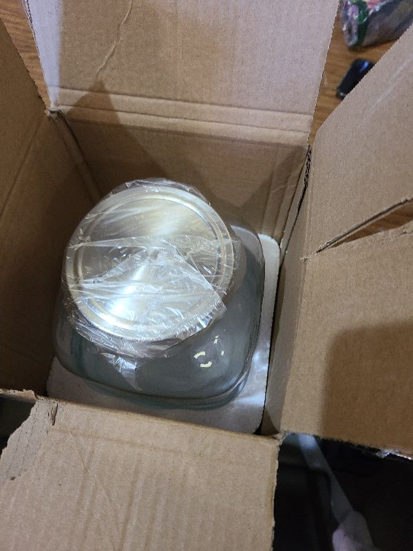 Photo 1 of 1 Gallon Glass Beverage Dispenser with Lid, Stainless Steel Spigot, Glass Drink Dispensers for Parties, Lemonade Dispenser With Ice Cylinder for Weddings, Party,Sun Tea Jar, Water Juice Dispensers