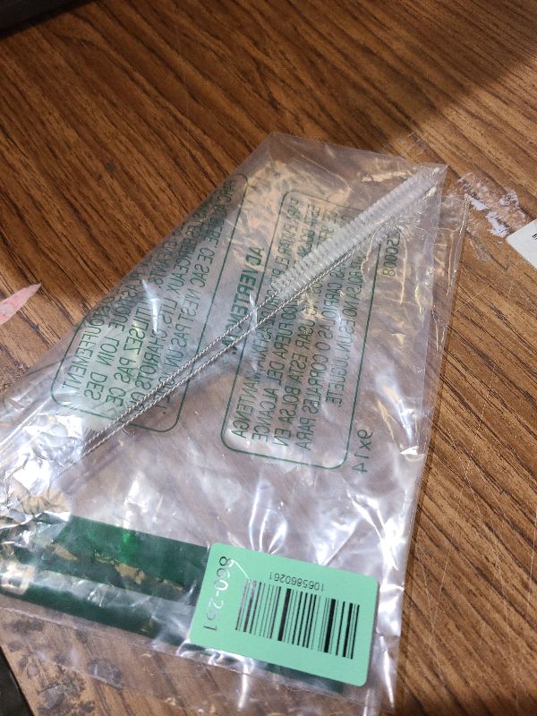 Photo 1 of 2 Pack Straw Cleaner Brush, Reusable Metal Handles Straw Cleaner Brush Extra Long for Stanley Mug 40, 30, 20 oz, 10mm Wide for Sippy Cup, Water Bottle and Tubes (Clear+Clear)