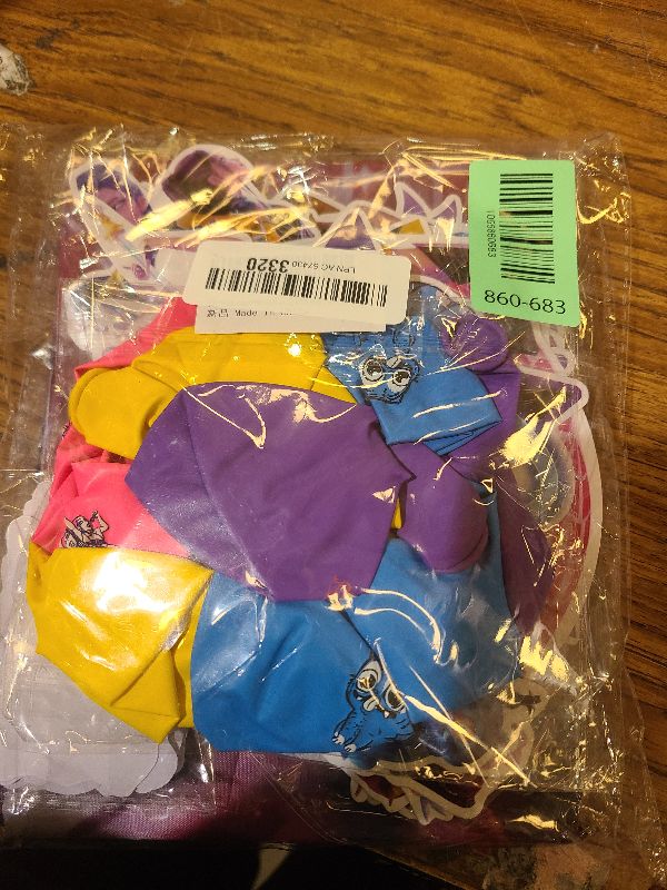 Photo 1 of 127 Pcs Demon Hunters Birthday Decorations, Party Supplies Kit with Backdrop, Banner, Cake Topper, Cupcake Picks, Balloons, Stickers for Themed Celebration