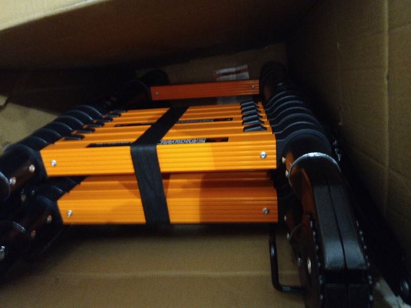 Photo 1 of **MSRP 234.99**16.5 FT Telescoping A Frame Ladder, 8 Step, ANSI Certified, Type IA Heavy Duty, 330lbs Max Capacity, Aluminum Extension Ladder for Home, Roof, RV; Orange