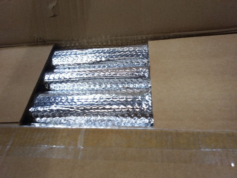 Photo 1 of 16P Garage Door Insulation Panels Kit 0.24"T Double Bubble Reflective Aluminum Foil 6MM Sheet Thermal Pre-Cut Insulation Shield 120 Tapes Winter Clod and Summer Heat for Attic Garage Wall (24" x 48")