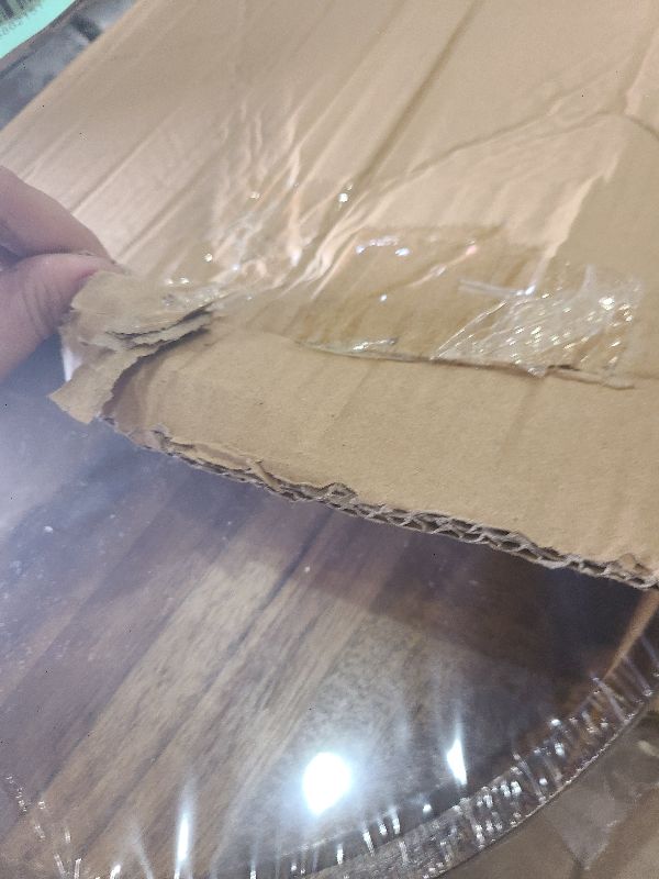 Photo 1 of 1 Round Wooden Decorative Serving Tray 13.8 Inch for Coffee Table and Home Decor, Round Wood Tray for Table Centerpiece, Small Candle Tray, Acacia, Appetizer Charcuterie Board