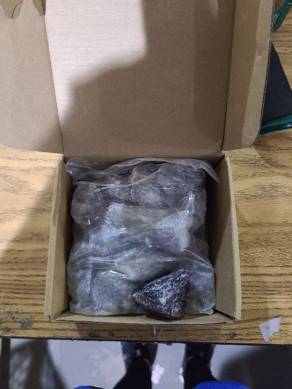 Photo 1 of 2 lb Rough Crystals Bulk Raw Amethyst Quartz Healing Stones for Tumbling, Wire Wrapping, Wicca Reiki,Meditation