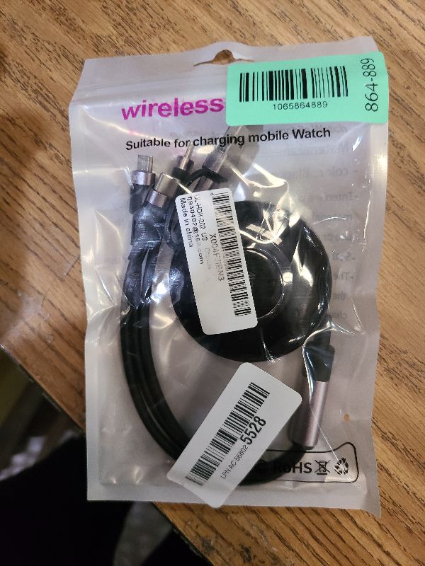 Photo 1 of 100W Multi USB Charging Cable, 6-in-1 Retractable USB C/Lightning/Micro Multi Charger Cords for iPhones, iPads, MacBook, Tablets, Galaxy, Note & More - 4Ft/1.2M 5A Fast Charging, Portable, Black