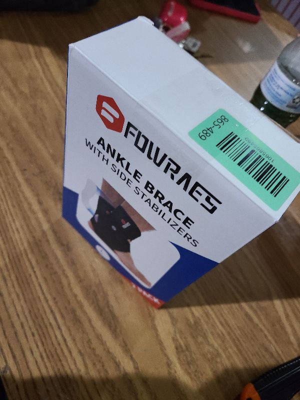 Photo 1 of 2 Pack Ankle Brace With Side Stabilizers,Ankle Sprain Brace for Men & Women Injury Recovery,Joint Pain Relief,Ankle Support for Running Volleyball Basketball (Large)