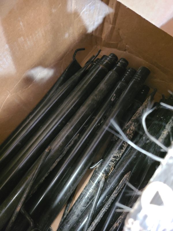 Photo 1 of 10Ft String Light Poles 4 Pack,Light Poles for Outside Lights,Outdoor with Fence Brackets Hanging Lights,Metal Stand Deck Patio Backyard