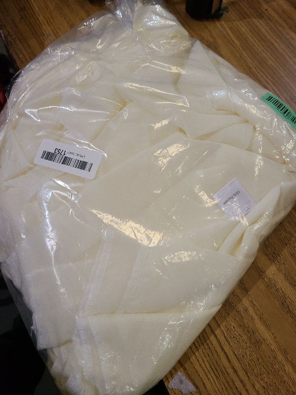 Photo 1 of 10ft x 10ft Ivory Backdrop Curtain Drapes, Wrinkle-Free Sheer Chiffon Fabric Photo Background Panels for Wedding Arch Party Ceremony Stage Photography Decorations