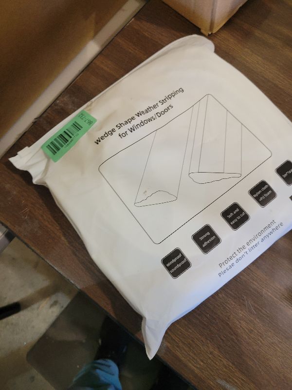 Photo 1 of 196” Wedge-Shape Foam Window Weather Stripping Door Seal Strip,Soundproofing Frame Winter Insulation Tape for Exterior Front Door,Noise Cancelling Window Inserts,Door Gap Filler Light Blocker,White