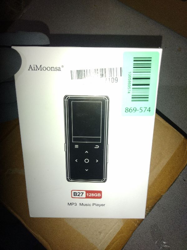 Photo 1 of 128GB MP3 Player with Bluetooth 5.2, AiMoonsa Music Player with Built-in HD Speaker, FM Radio, Voice Recorder, HiFi Sound, E-Book, Earphones Included