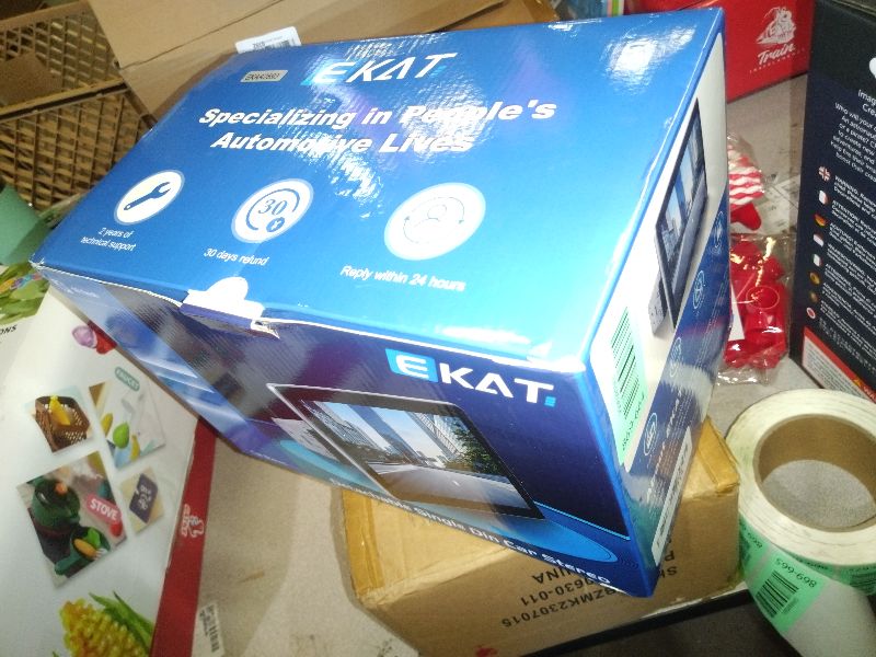 Photo 1 of 10.1 inch Single Din Car Stereo with CarPlay and Android Auto, 10 inch Touch Screen Radio with Mirror Link/1080P/EQ Audio/SWC/Bluetooth +Backup Camera+MIC