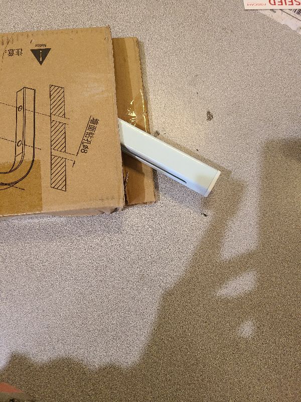 Photo 1 of 2-Be-Best Universal Projector Screen Mount L-Bracket 11 in Longer Wall Hanging Mount Adjustable Extension with Hook Manual Projector Screen Hanger Max Loading 84 lbs / 38kg White for Office Home