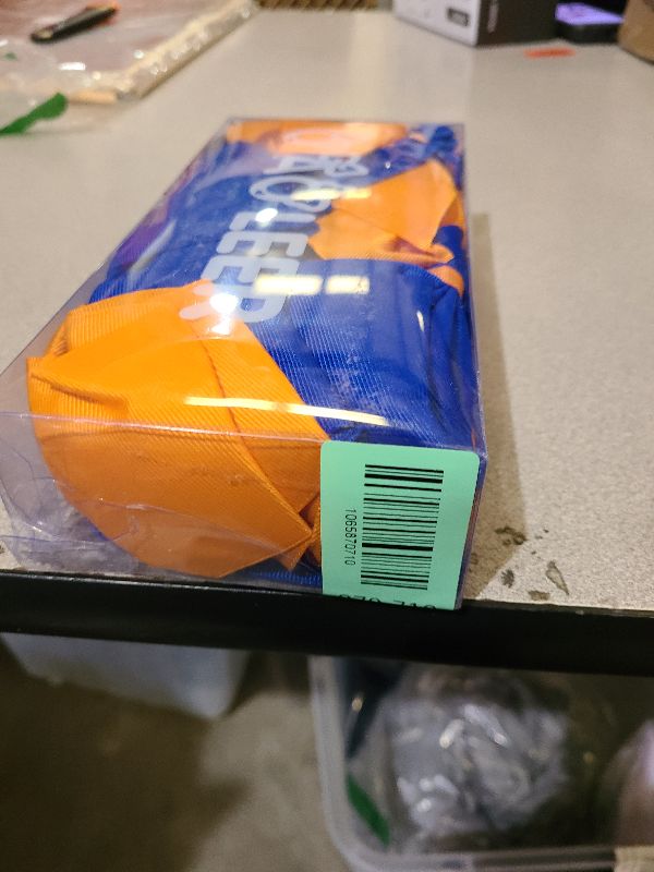 Photo 1 of 16PCS 8" Large Cheer Hair Bows Ponytail Holder Elastic Band Handmade for Cheerleading Teen Girls College Sports (16 Pcs) (Royal blue/Orange)