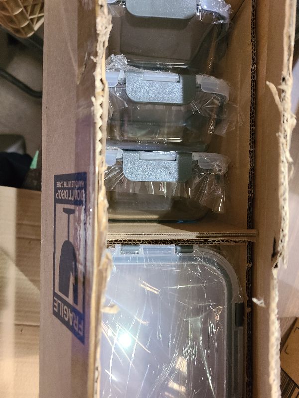 Photo 1 of [8-Pack,30 oz]Glass Meal Prep Containers,Glass Food Storage Containers,Airtight lunch Containers with Lids, Microwave, Oven, Freezer and Dishwasher