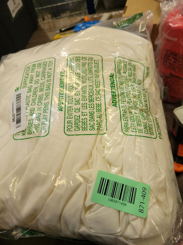 Photo 1 of 10 x 10 Feet Ivory White Backdrop Curtain for Partie, Background Curtains for Photoshoot, Birthday, Wedding, Halloween, Thanksgiving, Christmas Day, New Year Party Decorations 5Ft x 10Ft, 2 Panels