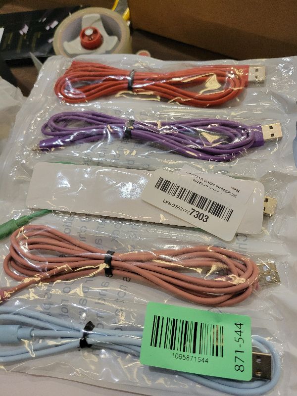 View 2 of [Apple MFi Certified] iPhone Charger, 6Pack(3/3/6/6/6/10 FT) Lightning Cable Apple Charging Fast High Speed USB Compatible 14/13/12/11 Pro Max/XS MAX/XR/XS/X/8-multicolor