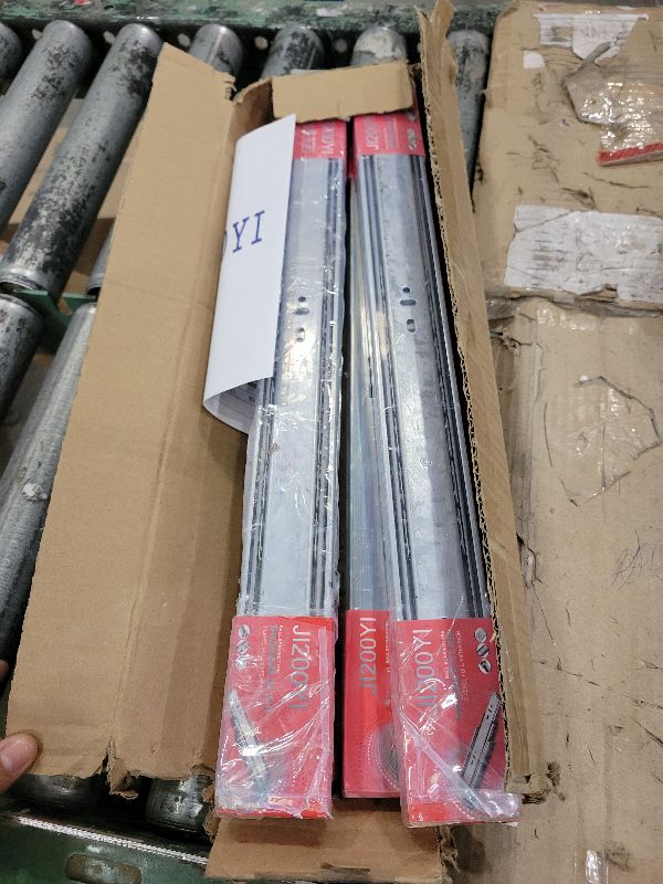 Photo 1 of 18 inch Drawer Slides 4 Pairs (8pcs) Soft Close 3 fold Full Extension Side Mount Cabinet Drawer Glides 18" Silver Cabinet Rails for Dresser, Cabinet, Kitchen 100 LB Capacity