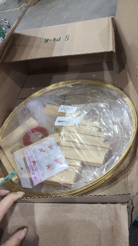 Photo 1 of 10 Pack Floral Hoop with Stand and 38-Yard Paddle Wire 18 Inch Metal Rings for DIY Centerpiece Table Decorations Crafts Macrame Rings Hoop Wreath Dream Catcher Rings Wedding Christmas Wreaths, Gold