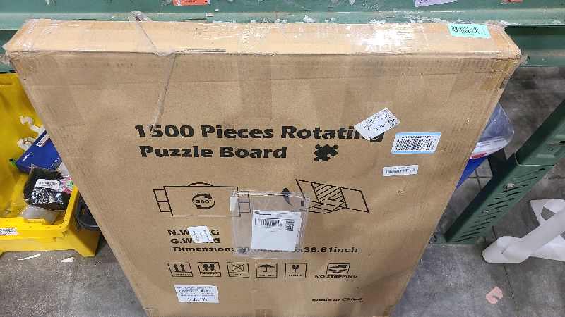Photo 1 of 1500 Piece 2-in-1 Tilting & Rotating Puzzle Board with Drawers?35x27 inch Adjustable 5 Angle Jigsaw Puzzle Board with Cover & 4 Puzzle Sorting Trays, Gifts for Mom Dad Puzzle Lovers
