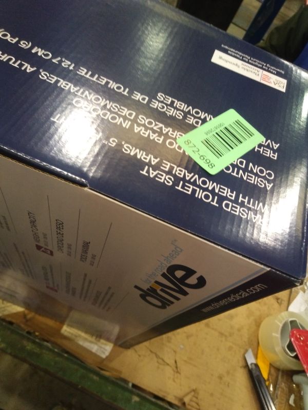 Photo 1 of 2-in-1 Locking Raised Toilet Seat with Tool-free Removable Arms