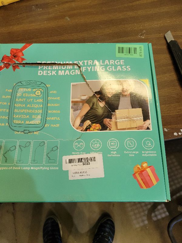 Photo 1 of 10X 30X Extra Large Magnifying Glass with Light and Stand,7-inch Lighted Magnifier,5 Color Modes Stepless Dimmable,Rectangle Hands-Free Magnifying Glass Desk Lamp for Reading Craft Hobby Close Work