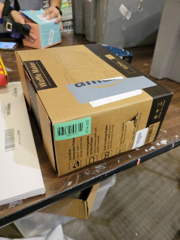 Photo 1 of 2-in-1 Double Waffle & Pancake Maker - CACHOO Mini 4" Nonstick Waffle Iron & Small Round Griddle with 4 Removable Plate Sets, Dishwasher Safe, Perfect for Small Spaces, Apartments & Dorms, Aqua