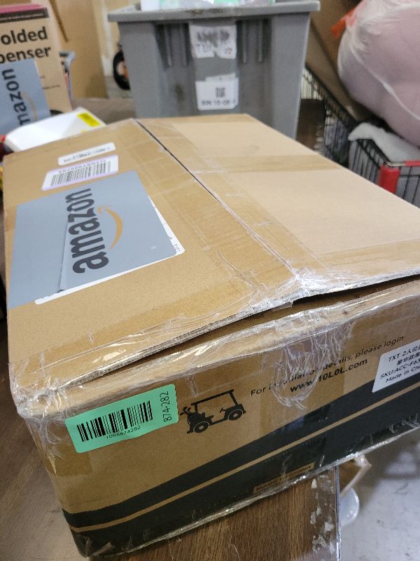 Photo 1 of 10L0L 2 Passenger Deluxe Golf Cart Driving Enclosure for EZGO TXT and RXV Model, 4-Sided Clear Window 600D Rain Cover All Weather Windproof Waterproof