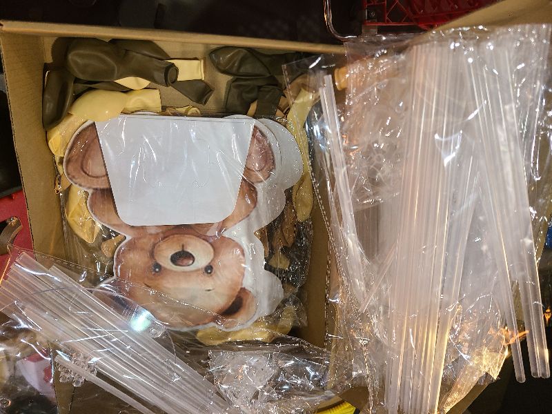 Photo 1 of 12 Sets Brown Bear Baby Shower Balloon Stand Kit for Table Teddy Bear Table Centerpieces Party Decor Baby Shower with Balloon Decoration for Girl and Boy Birthday Newborn Gender Reveal Party Supplies