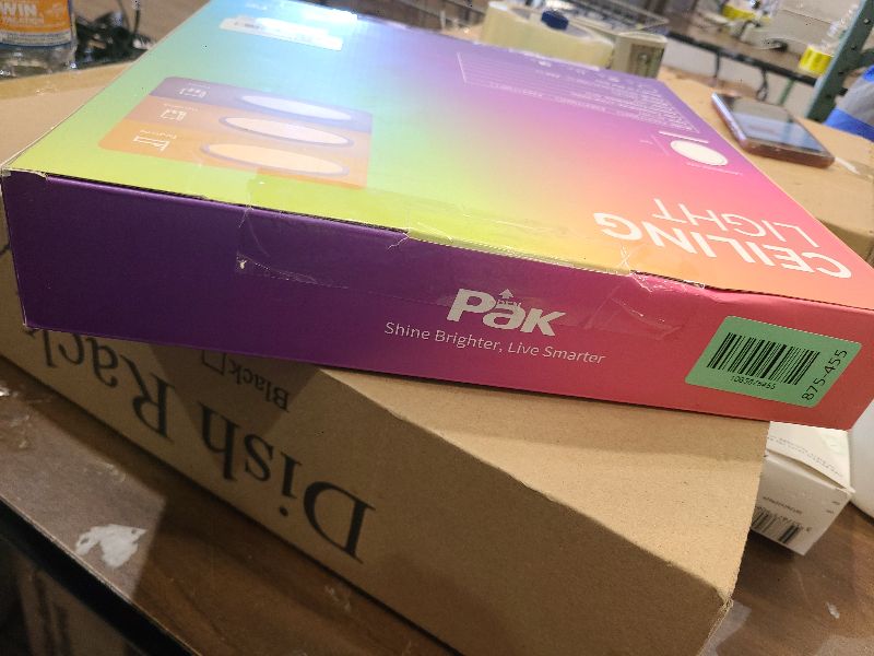 Photo 1 of 12 Inch LED Flush Mount Ceiling Light Fixture, 24W Modern Ultra-Thin Ceiling Lamp with Remote, 2400LM Dimmable Brightness, 2700K-6500K Adjustable Color Temperature, for Bedroom Living Room Kitchen