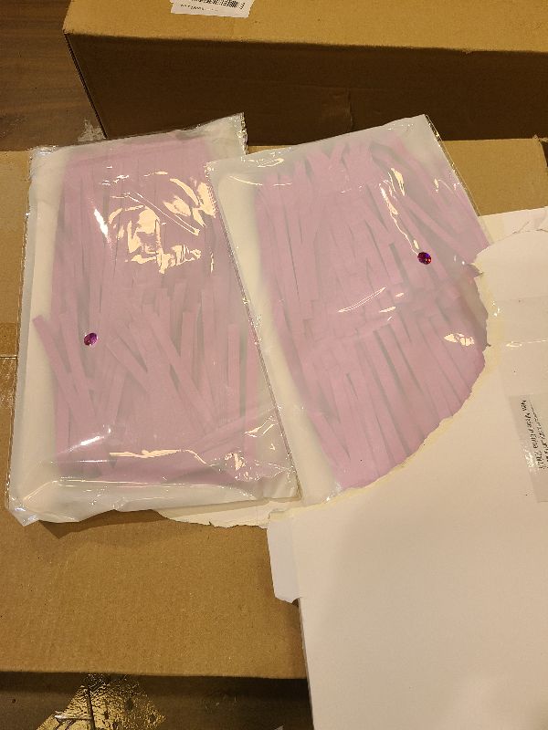 Photo 1 of 2 Pack Glitter Pink Backdrop, 3.28 FT x 7.05 FT Birthday Party Decorations, Laser Pink Fringe Curtains Foil Streamer Tinsel, Pink Curtains Photo Backdrop Happy Birthday Valentines Day Backdrop