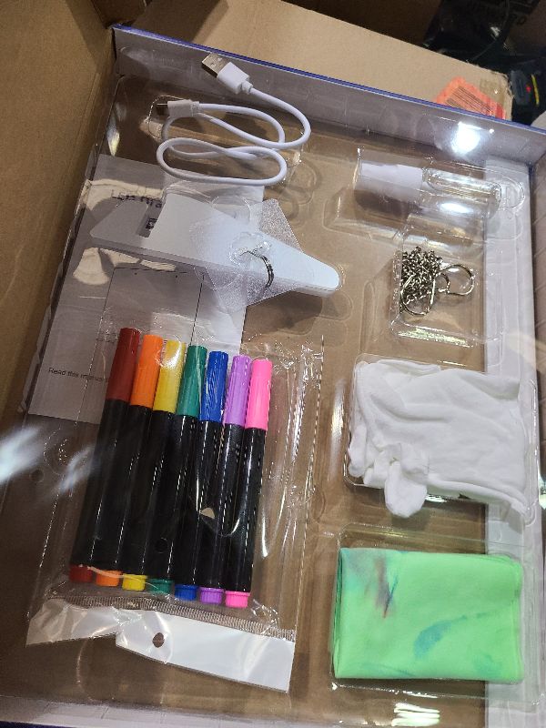 Photo 1 of 16" LumiBoard LED Drawing Board for Kids - 7 Colors & 10 Modes Rechargeable Acrylic LED Note Board with 7 Markers Cleaning Kit, Sketching & Birthday Gifts for Kids/Girls/Teens