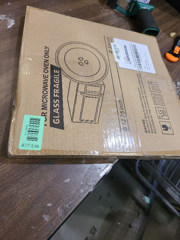 Photo 1 of 12.75" Microwave Plate Replacement for WB49X10129 GE Microwave Glass Plate, LG 3390W1A027A and Kenmore Microwave Glass Plate 1B71961H Compatible With WP8172138 12 3/4 inch Whirlpool Microwave Plate