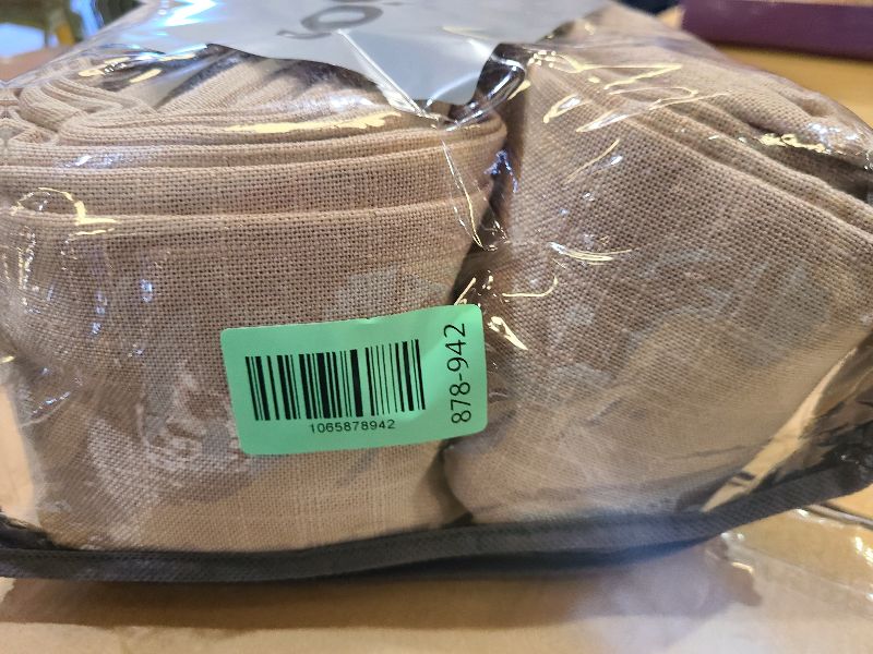 Photo 1 of 102 Inch Long Curtains Pinch Pleat Linen Curtains for Living Room Bedroom 2 Panels Tan Brown Burlywood Taupe Light Filtering Privacy 102 Inch Pleated Drapes Hooks Rings Back Tab for Sliding Door