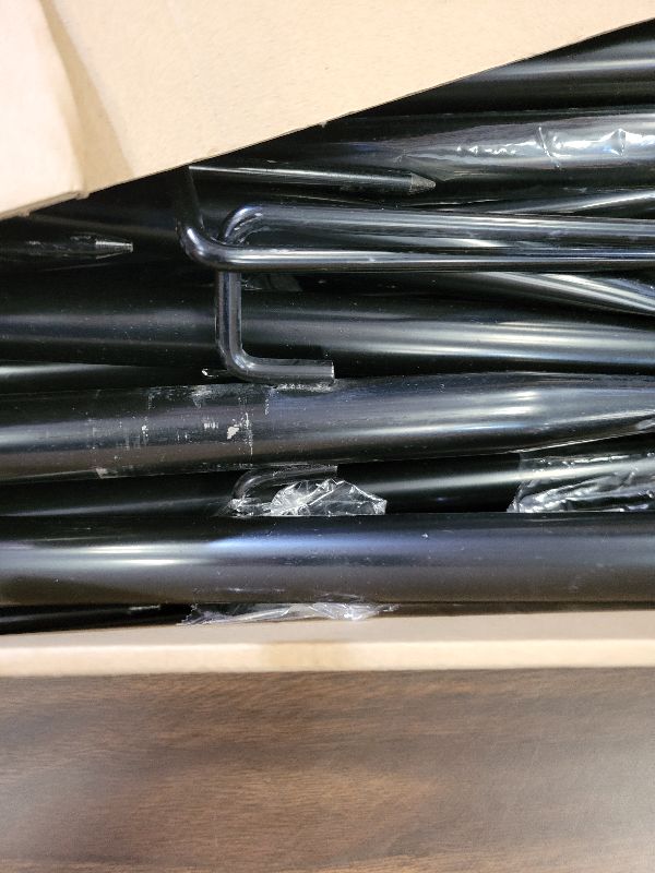 Photo 1 of 10Ft String Light Poles 4 Pack,Light Poles for Outside Lights,Outdoor with Fence Brackets Hanging Lights,Metal Stand Deck Patio Backyard