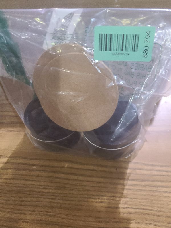 Photo 1 of [2-Pack] Can of Fire Tabletop Mini Bonfires – 2–3 Hour Burn Time – Made from Recycled Wood Chips & Paraffin Wax – Includes Safety Coasters – Reusable Flame for Camping, Ambiance, and Emergency Heat