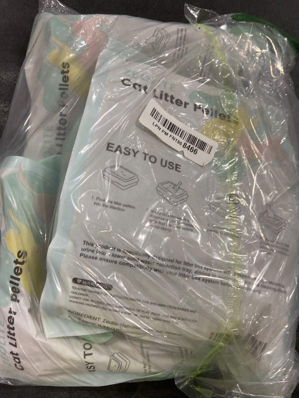 Photo 1 of Cat Litter Pellets 14 lbs(3.5lbs×4), Generic Litter Refills Exclusively for Dual-Layer Litter Box Systems, Dehydrating Pellets, Zeolite, Long-Lasting Odor Control Non-climping