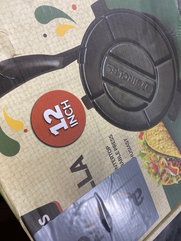 Photo 1 of SIRCLES Tortilla Press 12 Inch Cast Iron - Extra Large, Heavy Duty 12 Inch Tortilla Press - Ebook Tortilla recipes - 5 Non-Slip Rubber Feet - Pre-Seasoned - Prensa Para Tortillas De 12 Pulgadas Grande