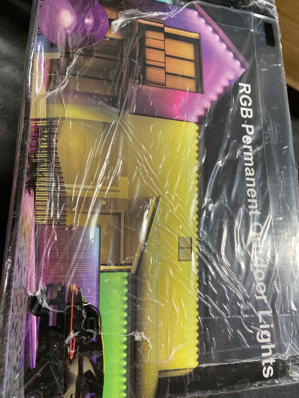 Photo 1 of MuliVid 200Ft Permanent Outdoor Lights for House, RGB Halloween House Light Outdoor with Remote APP Control,IP67 Waterproof for Outside Decorations?Eaves Lights for Christmas, Holiday, Party, Daily