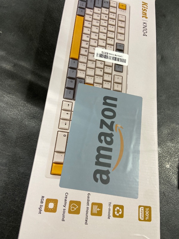 Photo 1 of KN104 Wireless Mechanical Gaming Keyboard, 100% Full Size 104 Keys with Number Pad, Custom RGB Backlit, Creamy Sound, Hot Swappable, Bluetooth/2.4GHz/USB-C for Win/Mac/PC (Retro Beige)