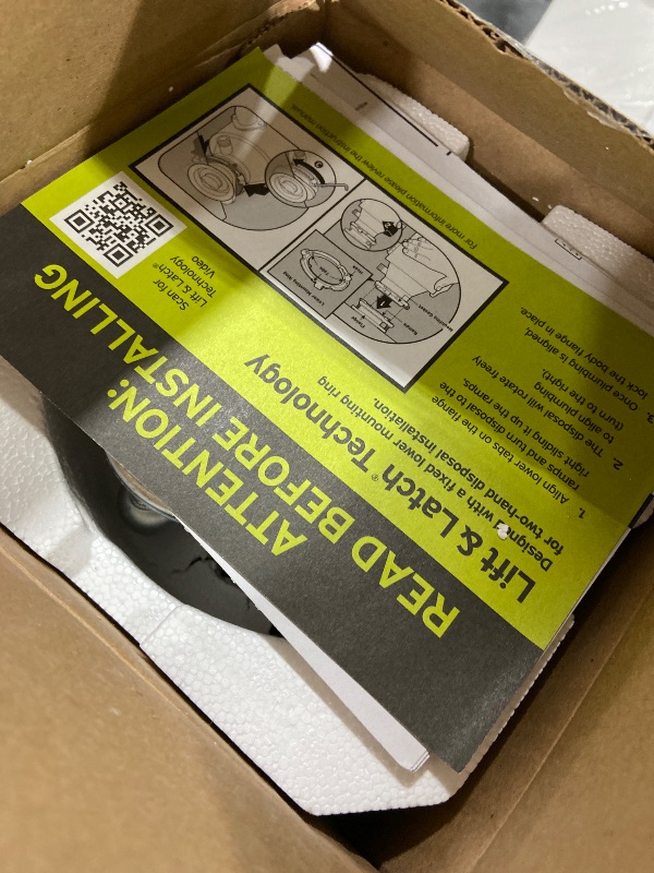 Photo 1 of InSinkErator Badger 5 Garbage Disposal, Standard Series 1/2 HP Continuous Feed Food Waste Disposer, Black, Set of 1