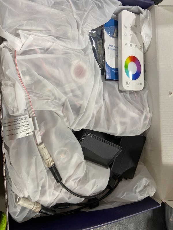 Photo 1 of MILADALED Permanent Outdoor Lights RGB Smart IC 200FT/100LEDs Decor IP68 Waterproof Music Sync with Remote&APP Control Suitable for Holiday Decoration Christmas Lights Garden Party Decor Deck