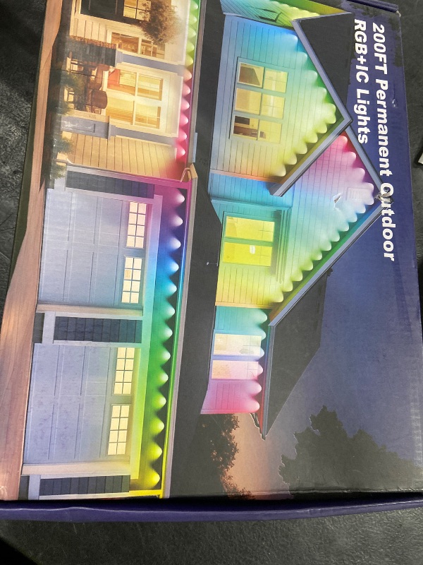 Photo 1 of MILADALED Permanent Outdoor Lights RGB Smart IC 200FT/100LEDs Decor IP68 Waterproof Music Sync with Remote&APP Control Suitable for Holiday Decoration Christmas Lights Garden Party Decor Deck