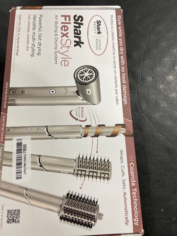 Photo 1 of Shark HD430REF (Refurbished) FlexStyle Air Styling & Drying System, Powerful Hair Dryer Brush & Multi-Styler with Auto-Wrap Curlers, Paddle Brush, Oval Brush, Concentrator Attachment, Stone (Renewed)