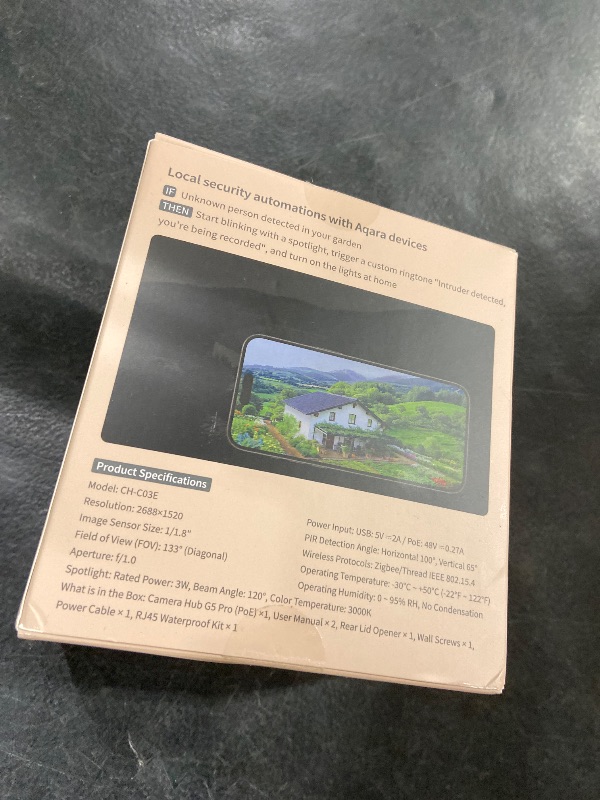 Photo 1 of Aqara 4MP Camera Hub G5 Pro PoE, True Color Night Vision Security Camera Outdoor, HomeKit Secure Video, Thread Border Router, Local Detection, Thread/Zigbee, Supports Alexa, Google, Smartthings, Gray