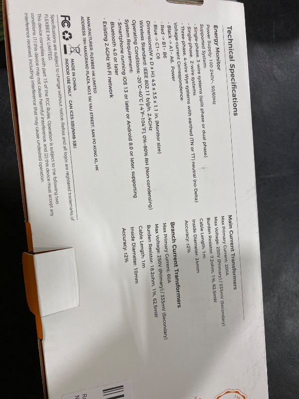 Photo 1 of Smart Home Energy Monitor Supports Home Assistant, Real-Time Accurate Energy Consumption Tracking, Electricity Usage Monitor with 16x60A Circuit Sensor, 36-Month History, Solar Metering, ETL Certified