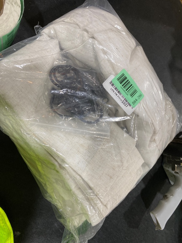 Photo 1 of 100% Blackout Pinch Pleated Curtains Linen 90 Inches Long for Bedroom 2 Panels Set Full Black Out Thermal Insulated Curtain Natural Boho Farmhouse Pinch Pleat Double Layer Room Darkening Drapes Cream