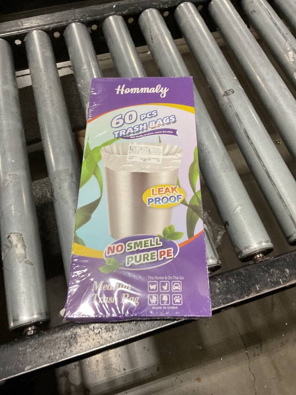 Photo 1 of 10 Gallon 60pcs Medium Clear Trash Bags Strong Clear Garbage Bags, Bathroom Trash Can Bin Liners, Plastic Bags for Office Home Kitchen, Waste Basket Liner, Fit 30 Liter, 10 Gal(10G60-Clear)