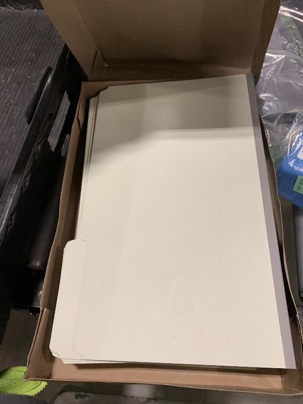 Photo 1 of Smead Pressboard File Folder, 1/3-Cut Tab, 2" Expansion, Legal Size, Gray/Green, 25 per Box (18234)