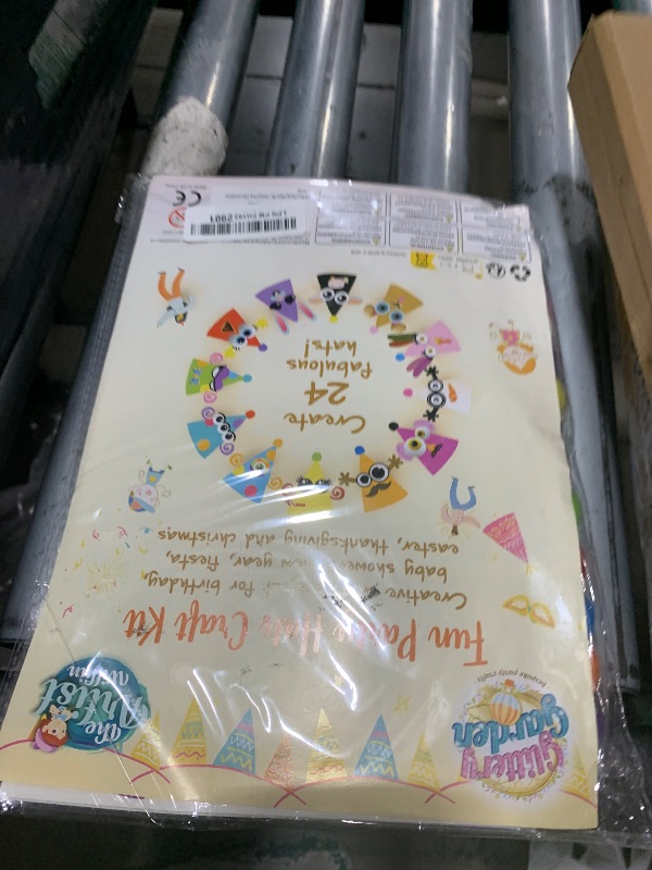 Photo 1 of Glittery Garden 24 Pcs Party Hats Birthday Activity Kit with Stickers - Kids Fun Arts & Crafts. Make Your Own Animal & Monster Theme Party Favors & Game Supplies